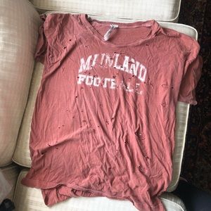 Distressed Oversized Free People T Shirt